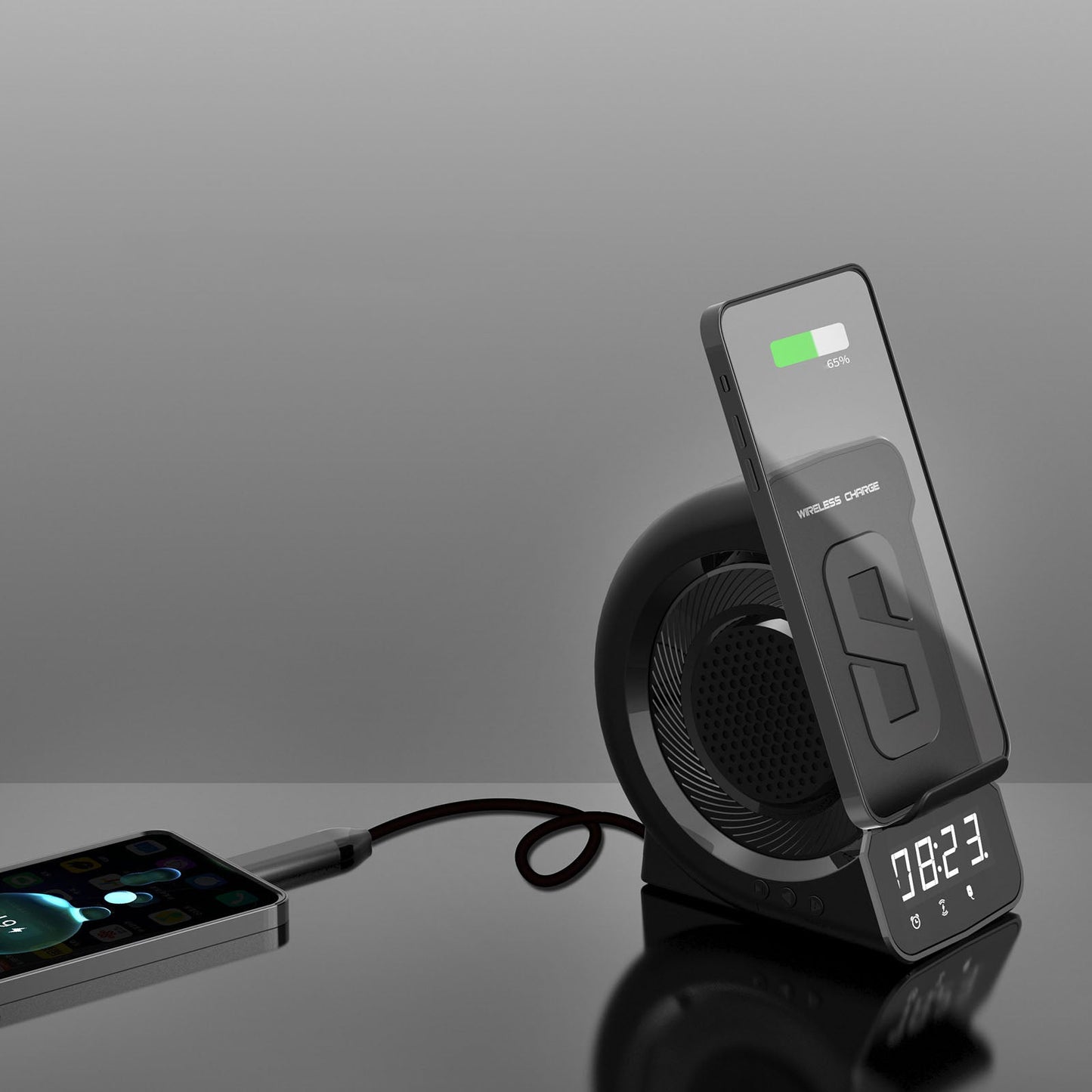 "Chubby" 3-in-1 Wireless Charger, Speaker, and Alarm Clock