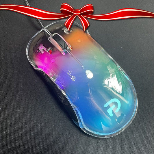 "Vibe" Colorful Transparent Gaming Mouse