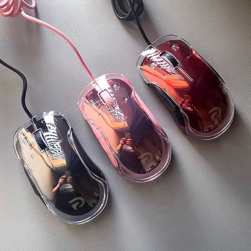 "Vibe" Colorful Transparent Gaming Mouse