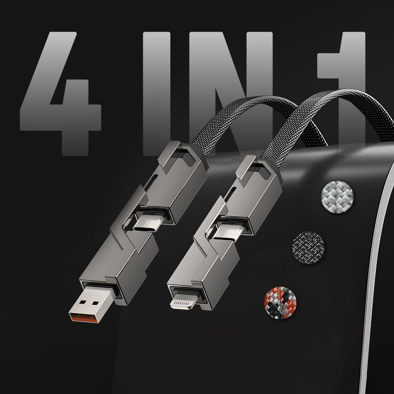 "Cyber" 4 in 1 Fast Charge Cable  (One Fits All Your Devices)