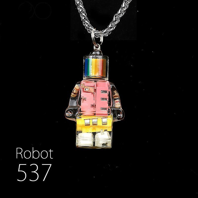 "Cyber Chic" Rainbow Robot Pendant