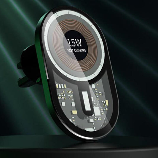 "See Through Me" 15W Magnetic Car Wireless Charger