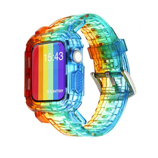 "See Through Me" Gradient Colorful Transparent Apple Watch Band