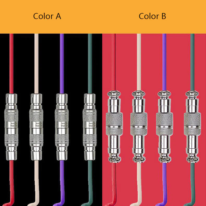 "Chubby"  USB To Type C Spiral Stretch Metal Cable