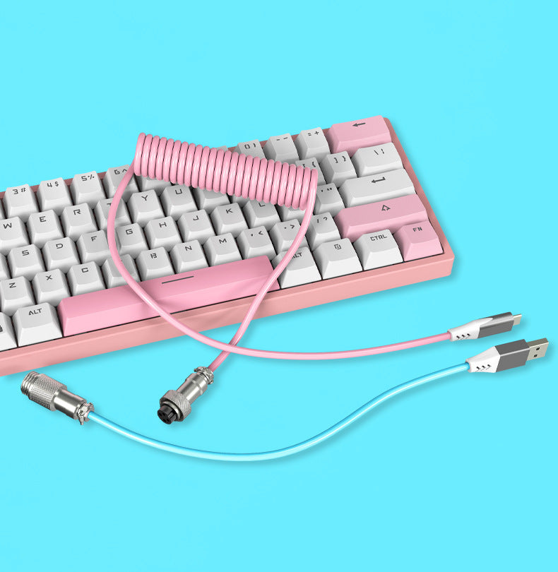 "Chubby" Custom Keyboard Charge Cable With Detachable Metal Aviator