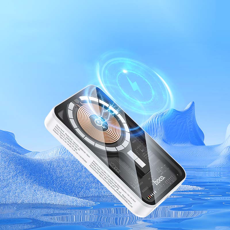 "See Through Me" Q10 Magnetic Wireless Power Bank