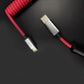 "Chubby"  USB To Type C Spiral Stretch Metal Cable