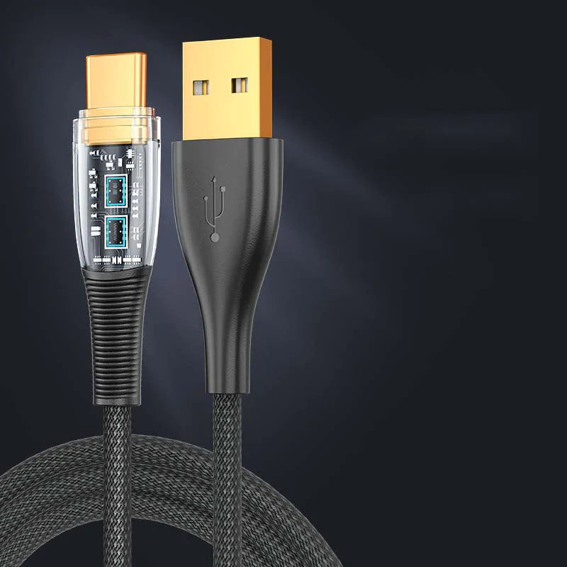 "See Through Me" 100W Transparent Fast Charge Cable