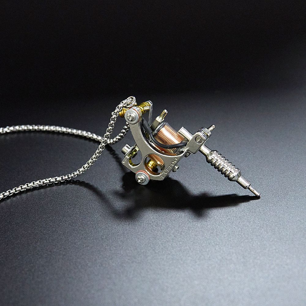 "Cyber Chic" Tattoo  Machine Necklace