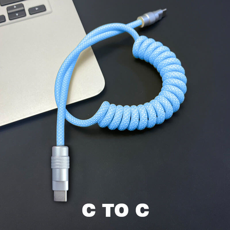 "Curly Chubby" Retractable Car Charge Cable