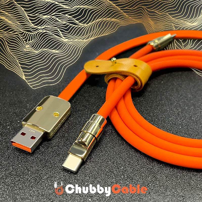 "Golden Chubby" Custom Gilded Fast Charge Cable