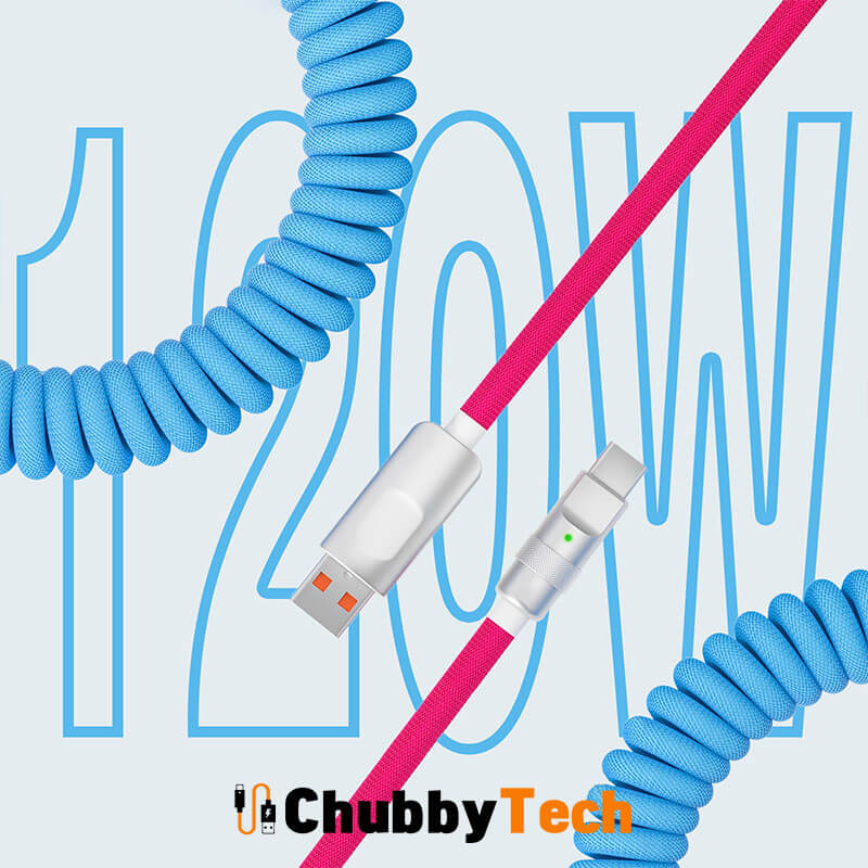 "Curly Chubby" Adjustable Twin Color Chubby Cable