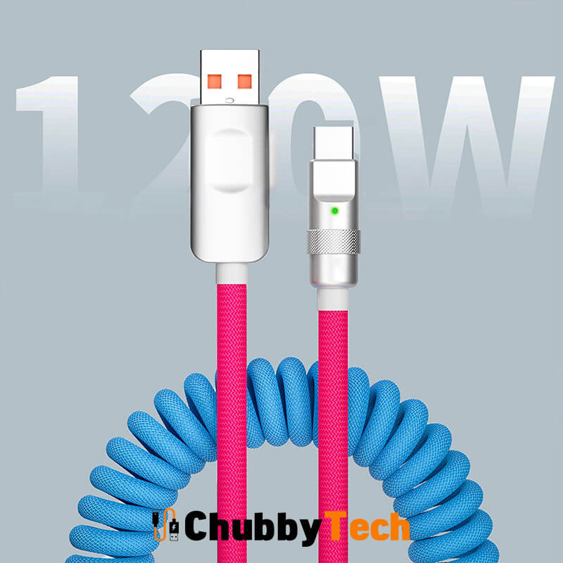 "Curly Chubby" Adjustable Twin Color Chubby Cable