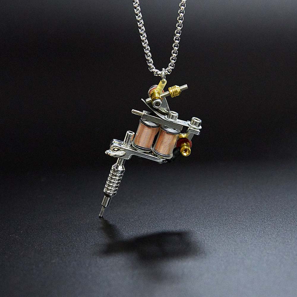 "Cyber Chic" Tattoo  Machine Necklace