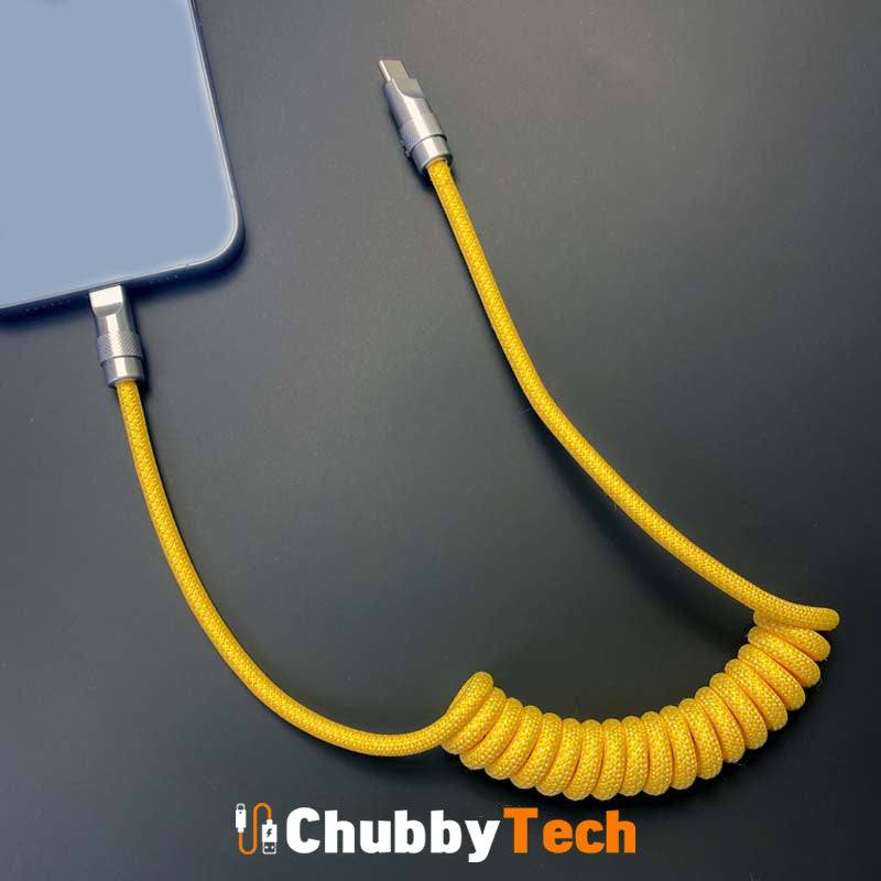 "Curly Chubby" Retractable Car Charge Cable